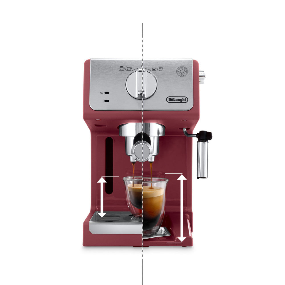 DeLonghi ECP3220R Pump Driven Espresso Machine - Red – Whole Latte 