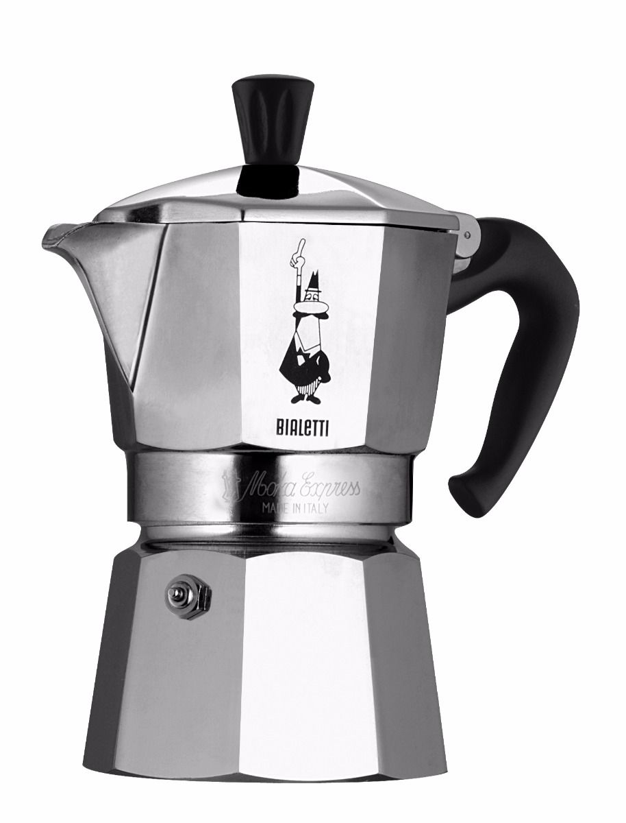  Bialetti, 06774, Moka Cafe 3 cup, Stove Top Espresso Maker,  Black: Home & Kitchen