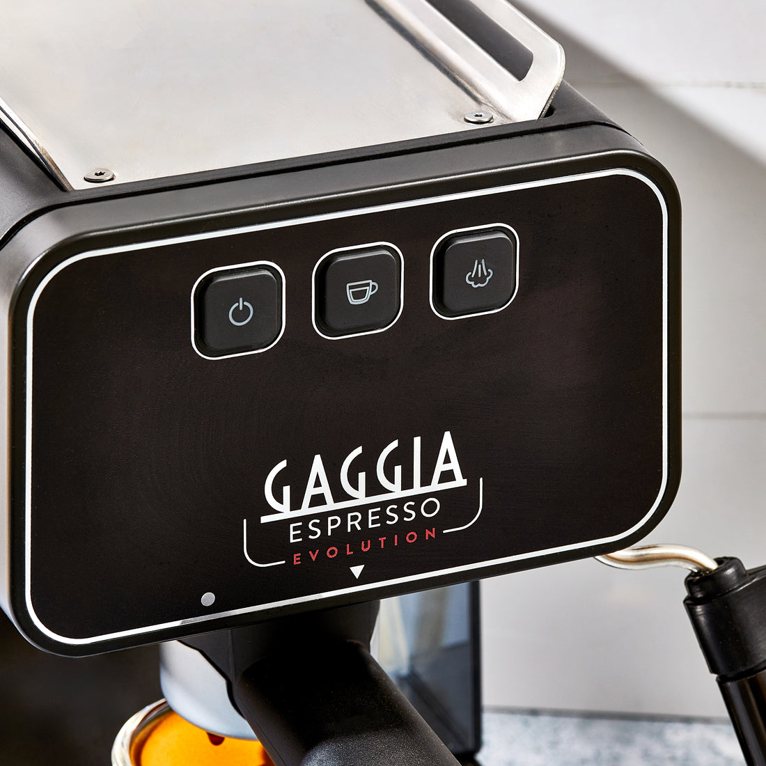 Gaggia Espresso Evolution Button Panel Lifestyle Stone Black || Stone Black