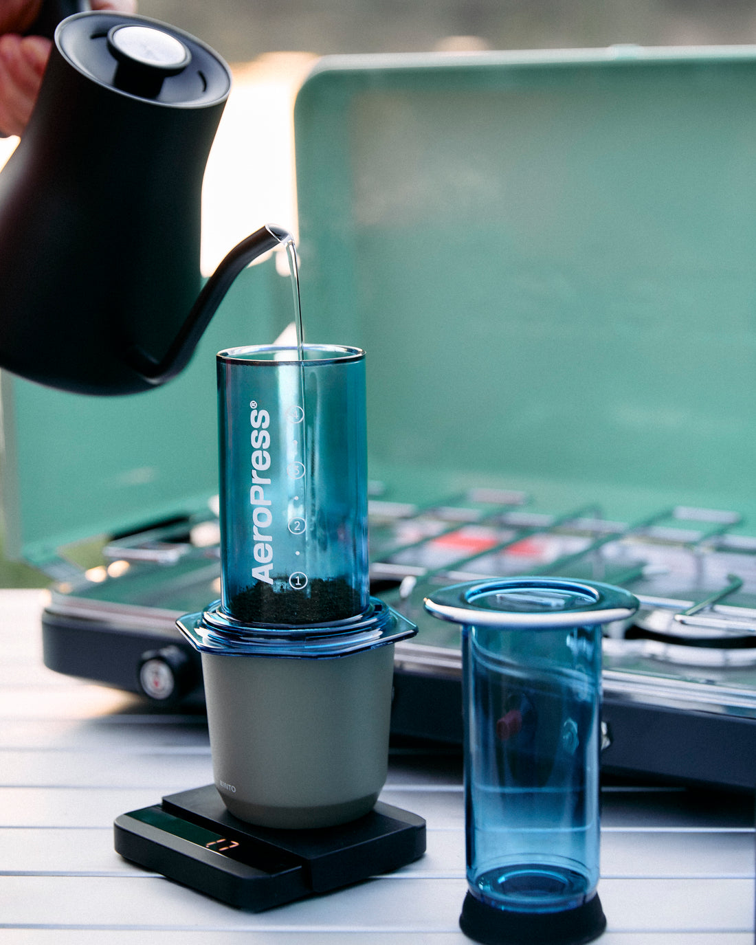 Aeropress Clear Blue