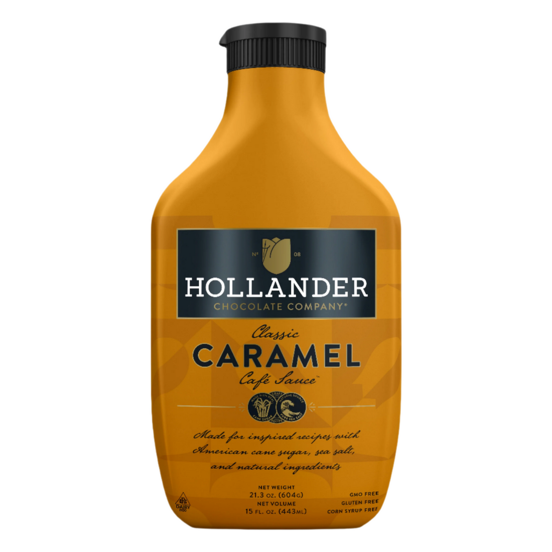 Hollander Caramel Cafe Sauce - 15oz Squeeze Bottle