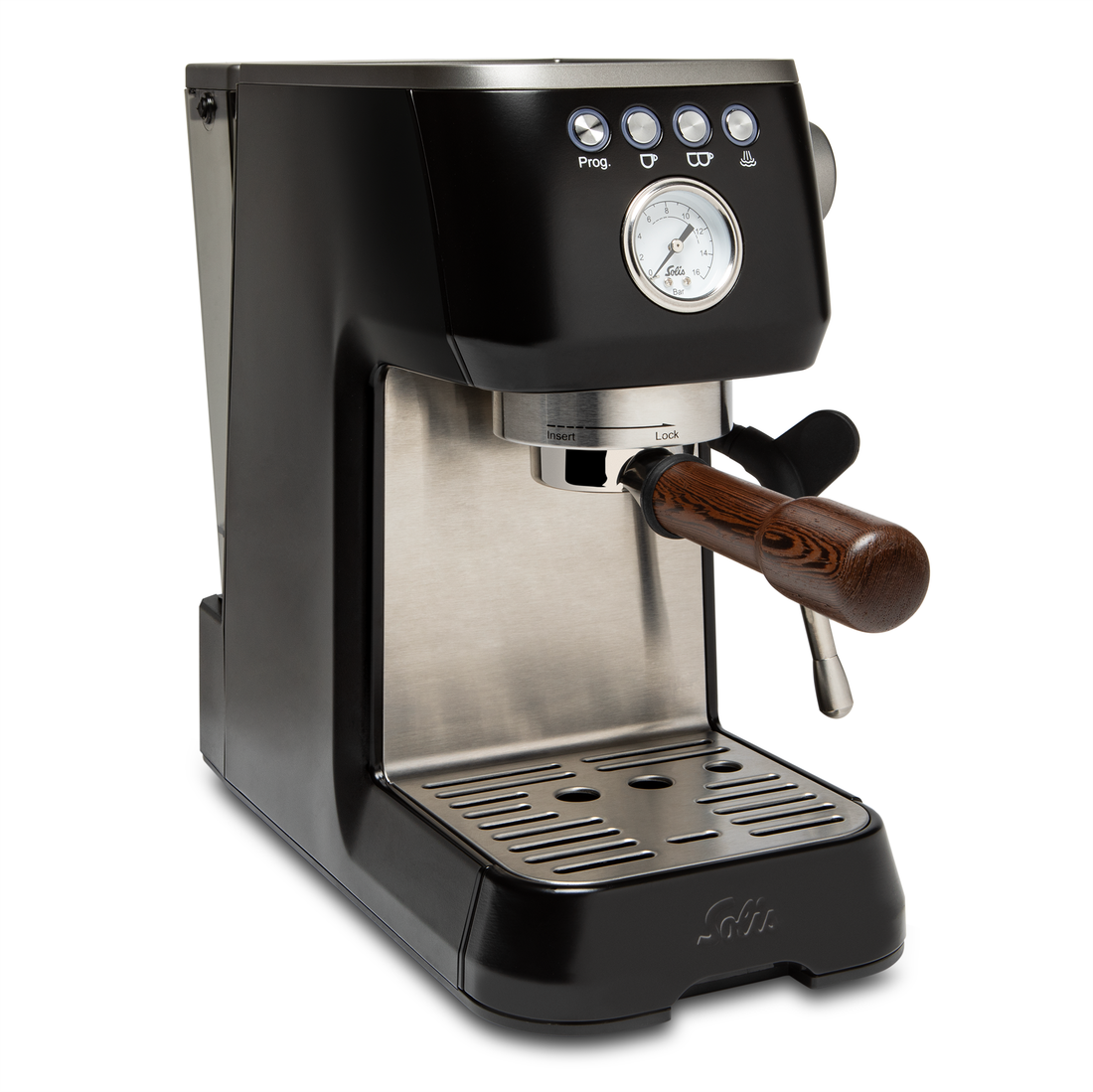 54mm Bottomless Portafilter Wenge in Solis Barista Perfetta Plus || Wenge