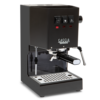 Gaggia Classic Pro E24 Thunder Black front angle || Thunder Black