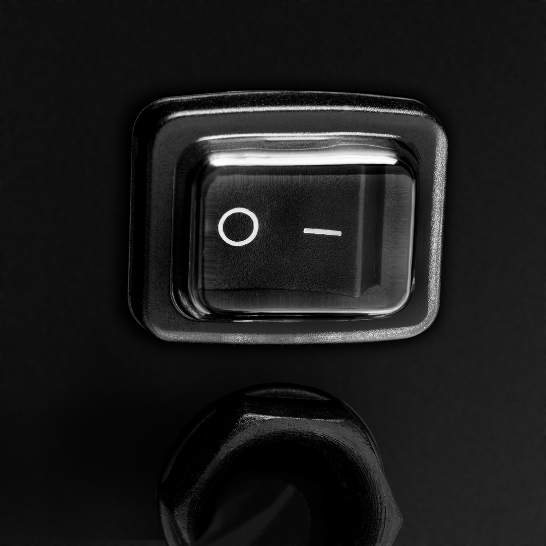 LX Newton 55 matte black power button || Matte Black