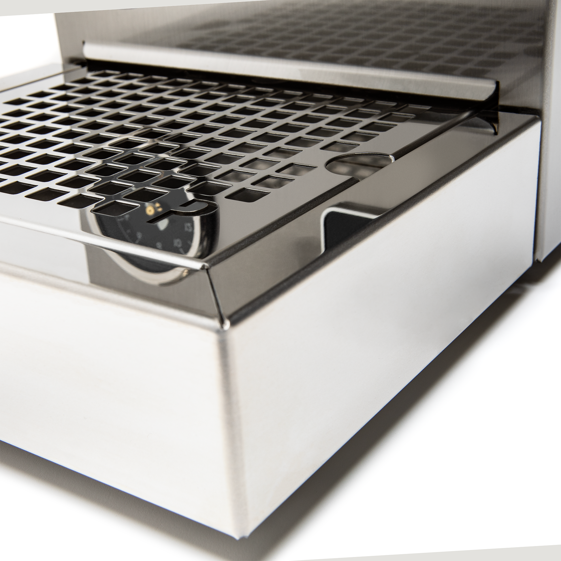 profitec go stainless steel drip tray zoom || stainless steel