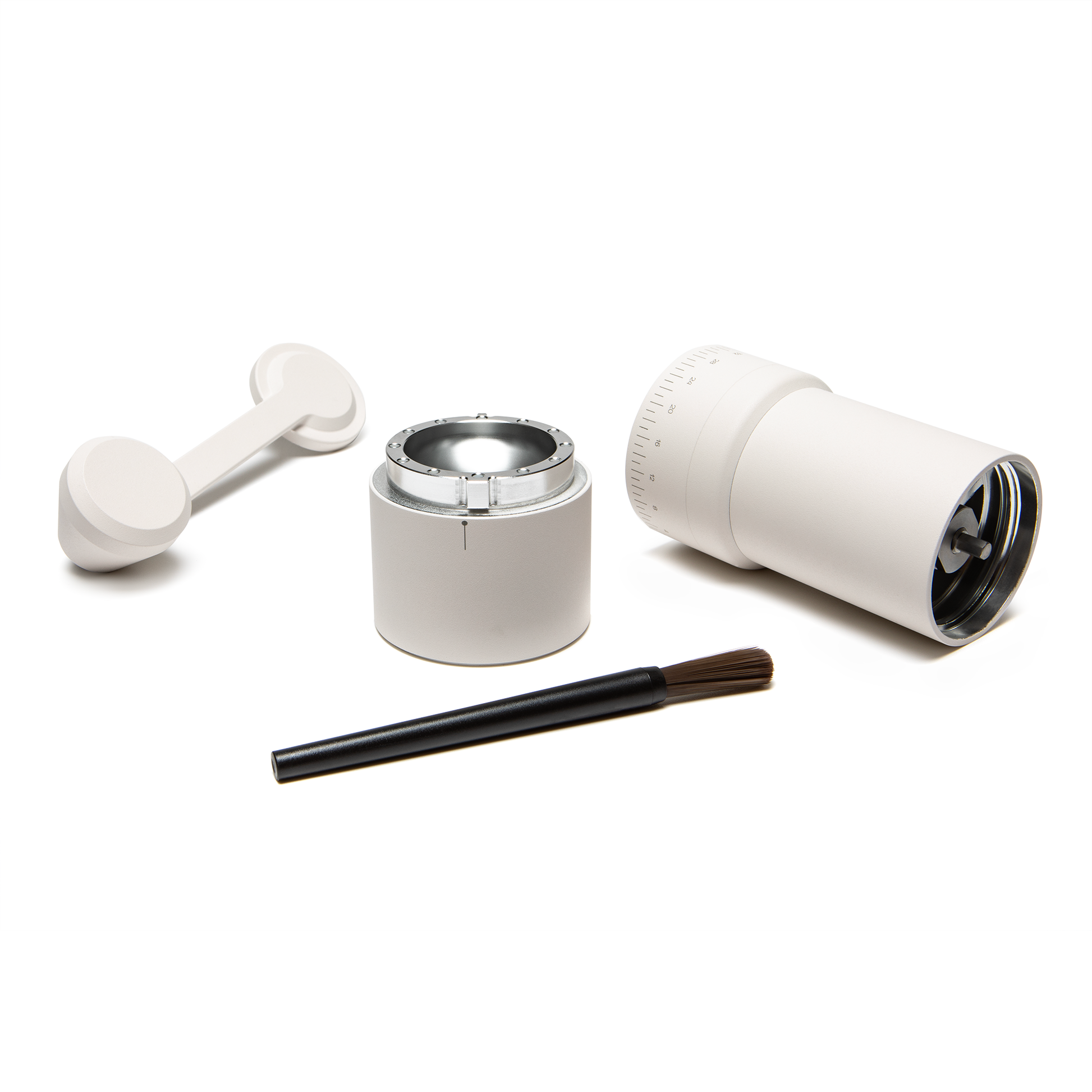 Varia Evo Hand Grinder Disassembled in White || White