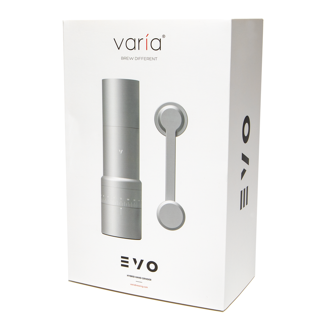 Varia Evo Hybrid Grinder Silver in Packaging || Silver