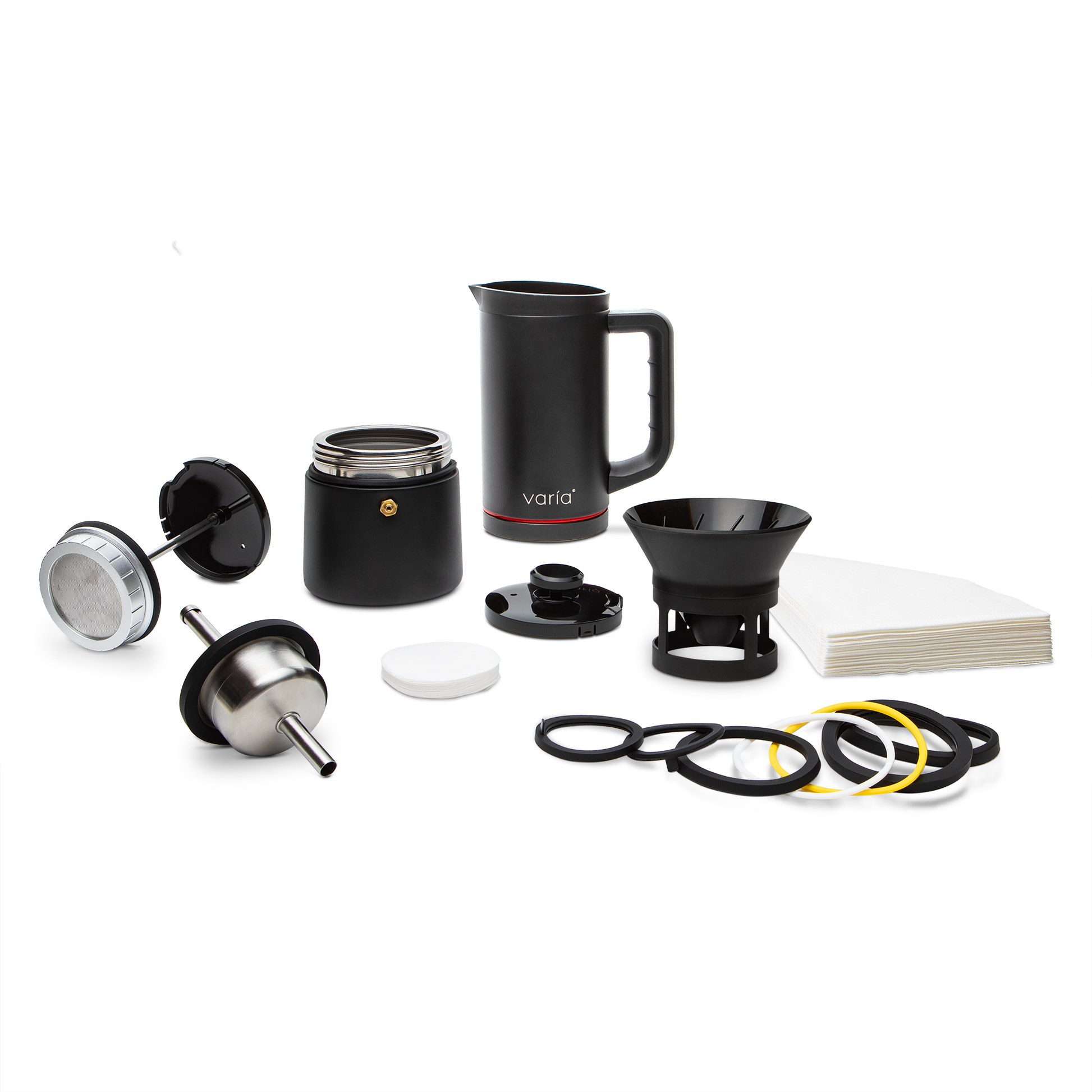 Varia Pro Brewer in Black All Components Disassembled || Black