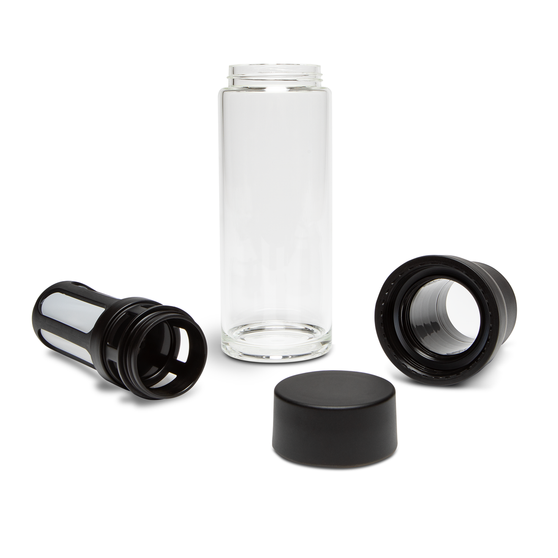 Varia Steep Cold Brew Bottle Black Disassembled || Black