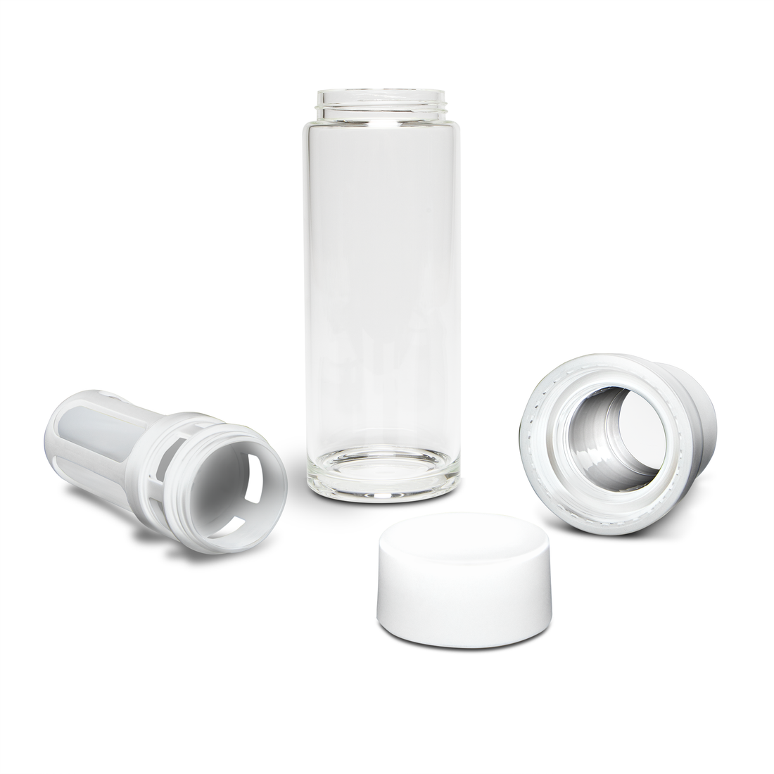 Varia Steep Cold Brew Bottle White Disassembled || White