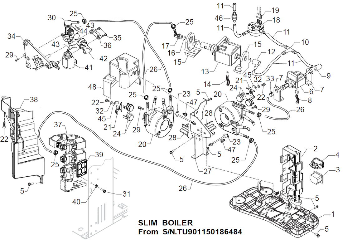 Gaggia Accademia Part Diagram: E74148-9