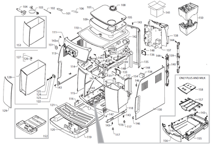 Gaggia Cadorna Plus Part Diagram EG2002 – Whole Latte Love