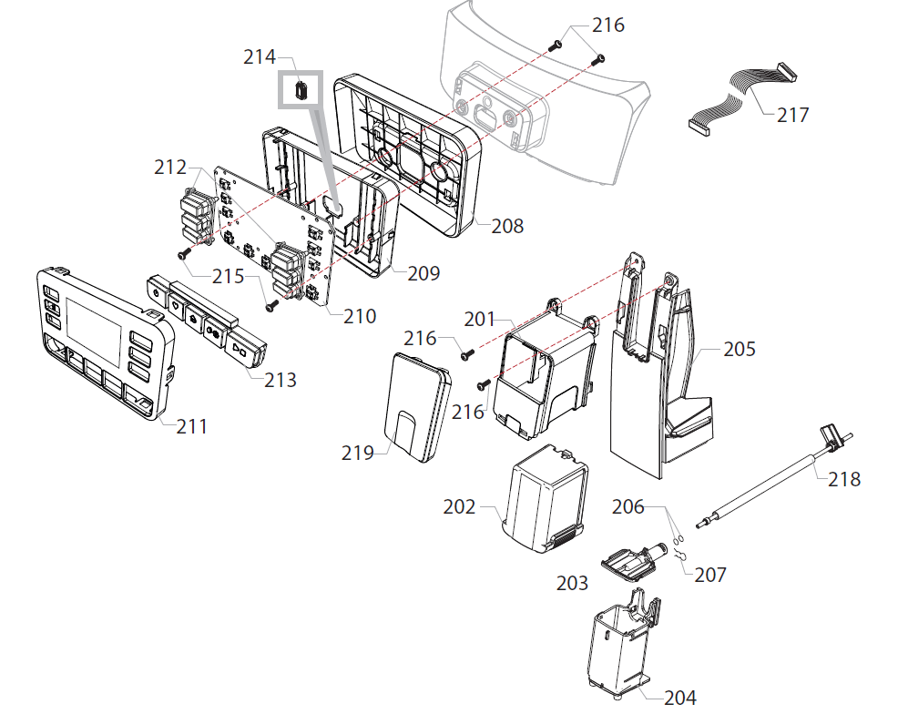 Gaggia Cadorna Prestige Part Diagram: EG3002-2