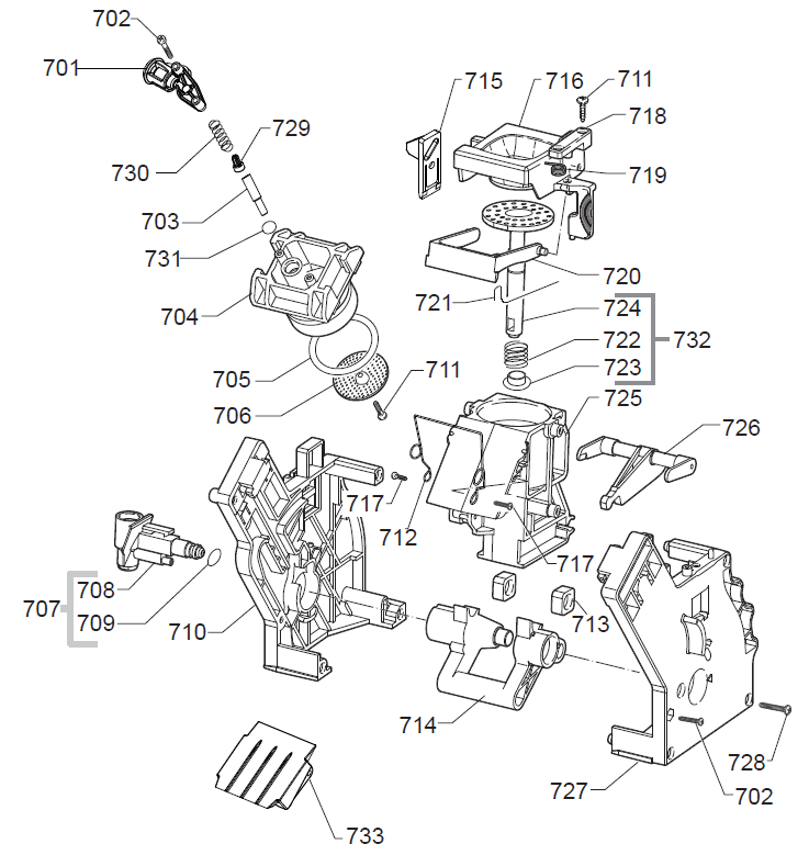 Gaggia Cadorna Prestige Part Diagram: EG3002-7