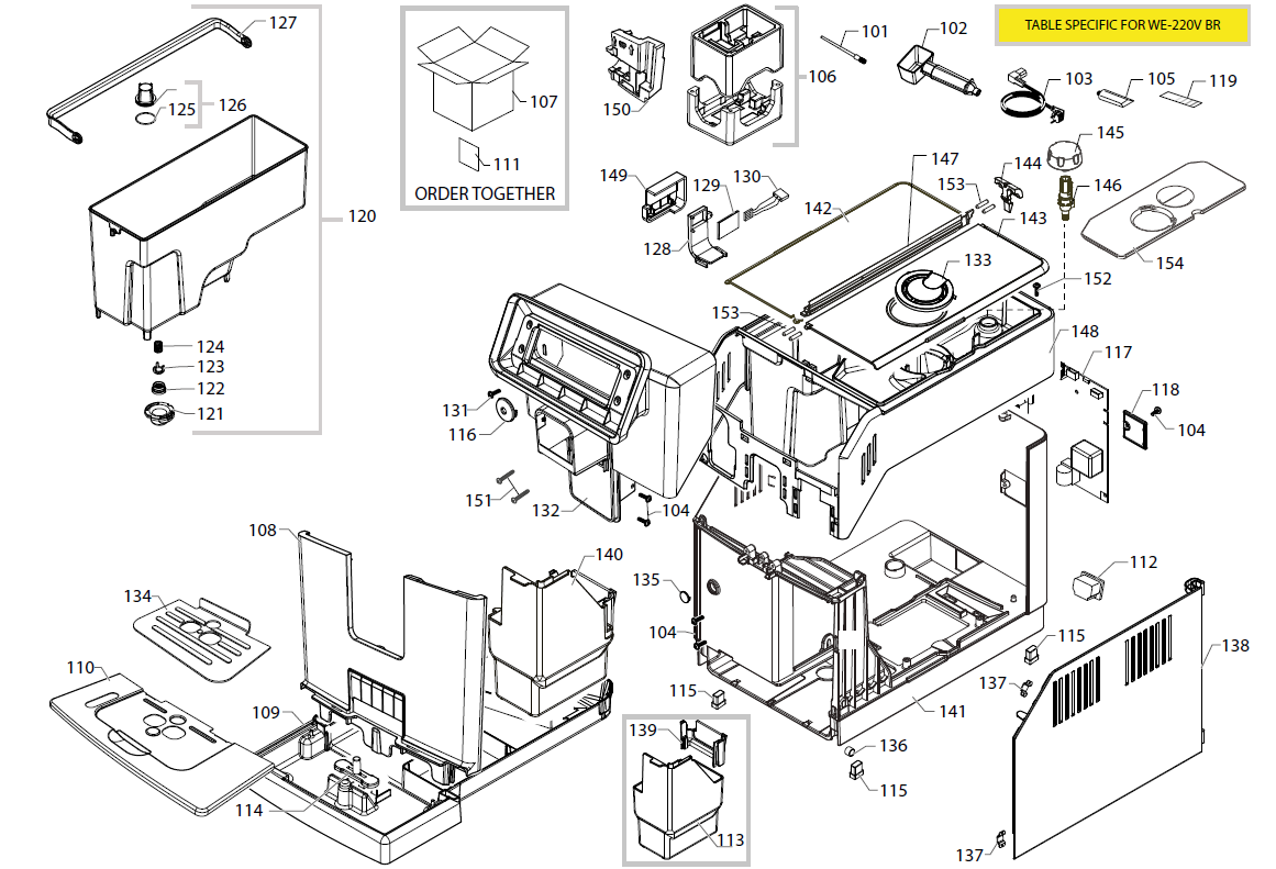 Gaggia Magenta Plus Part Diagram: EG2004-1A