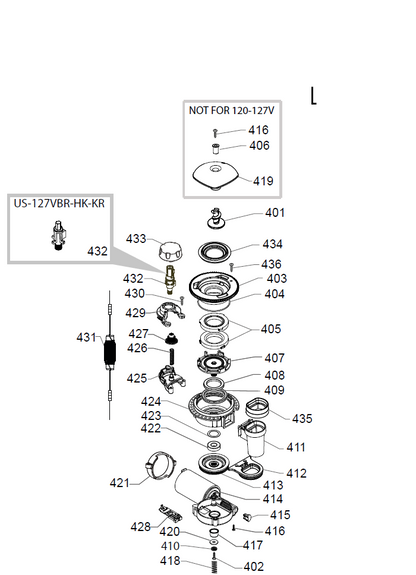 Gaggia Magenta Milk Part Diagram: EG2004-4