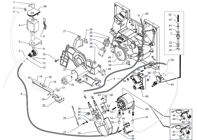 Gaggia Titanium Part Diagram: E74075-2