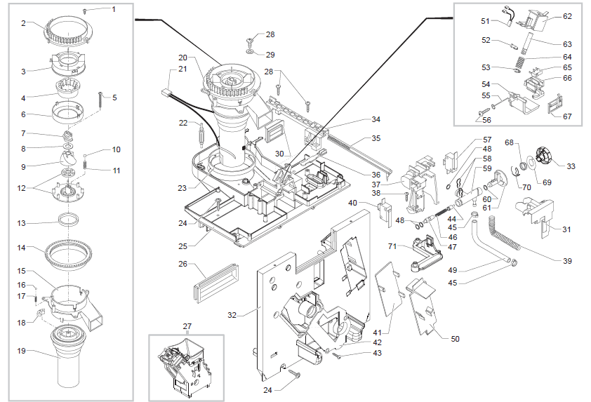 Gaggia Titanium Part Diagram: E74075-4