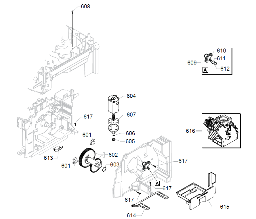 Gaggia Velasca Prestige Part Diagram: E74238-6