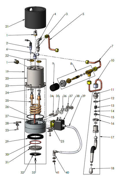 Profitec GO Part Diagram: PROGO-3