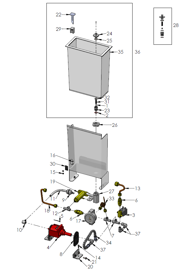 Profitec Pro 500 PID Part Diagram: PRO500PID-2