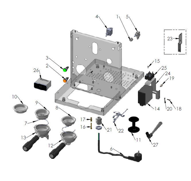 Profitec Pro 500 PID Part Diagram: PRO500PID-6