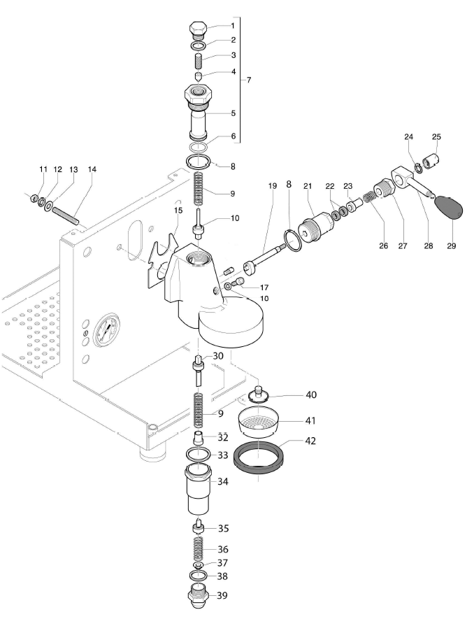 Profitec Pro 500 Part Diagram: PRO500-5