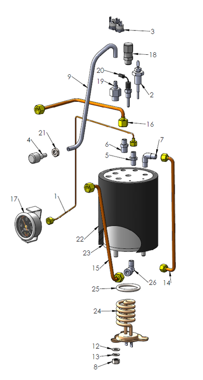 Profitec Pro 600 Part Diagram: 10600-2