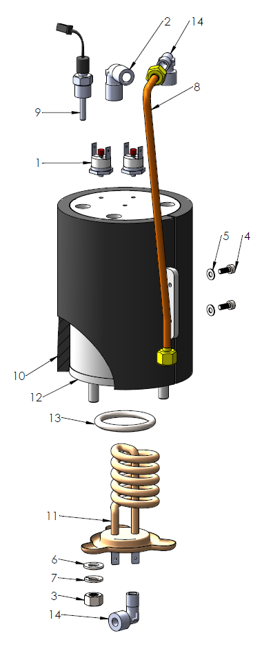 Profitec Pro 600 Part Diagram: 10600-3