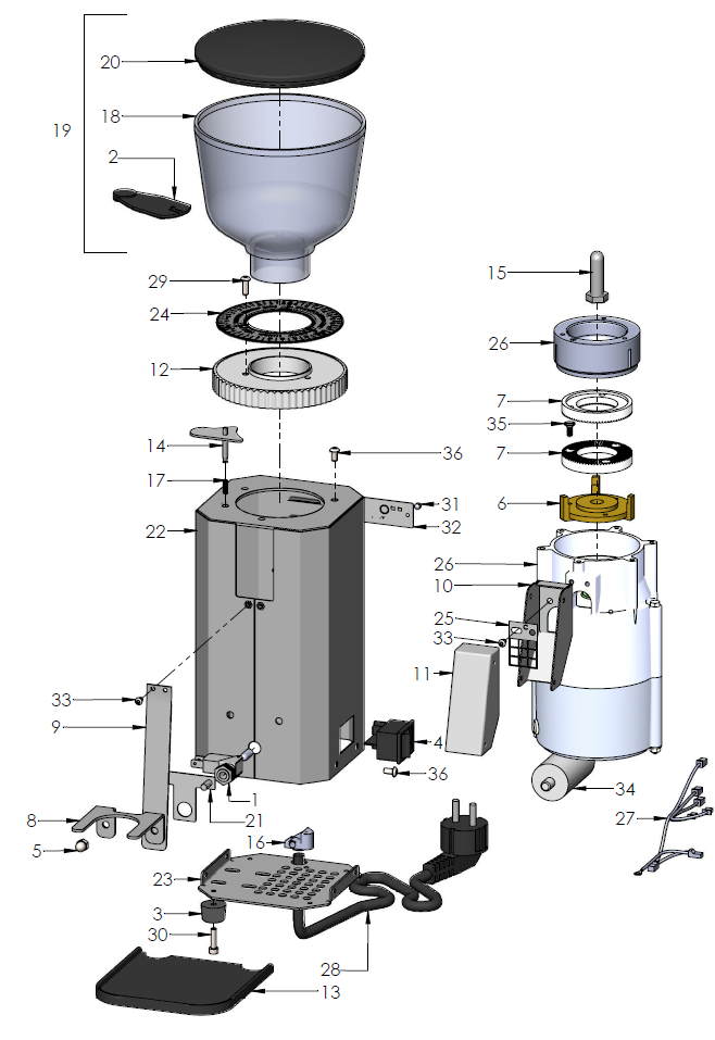 Profitec Pro M54 Part Diagram: 20200-1