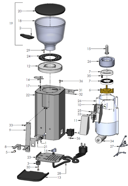 Profitec Pro M54 Part Diagram: 20200-1