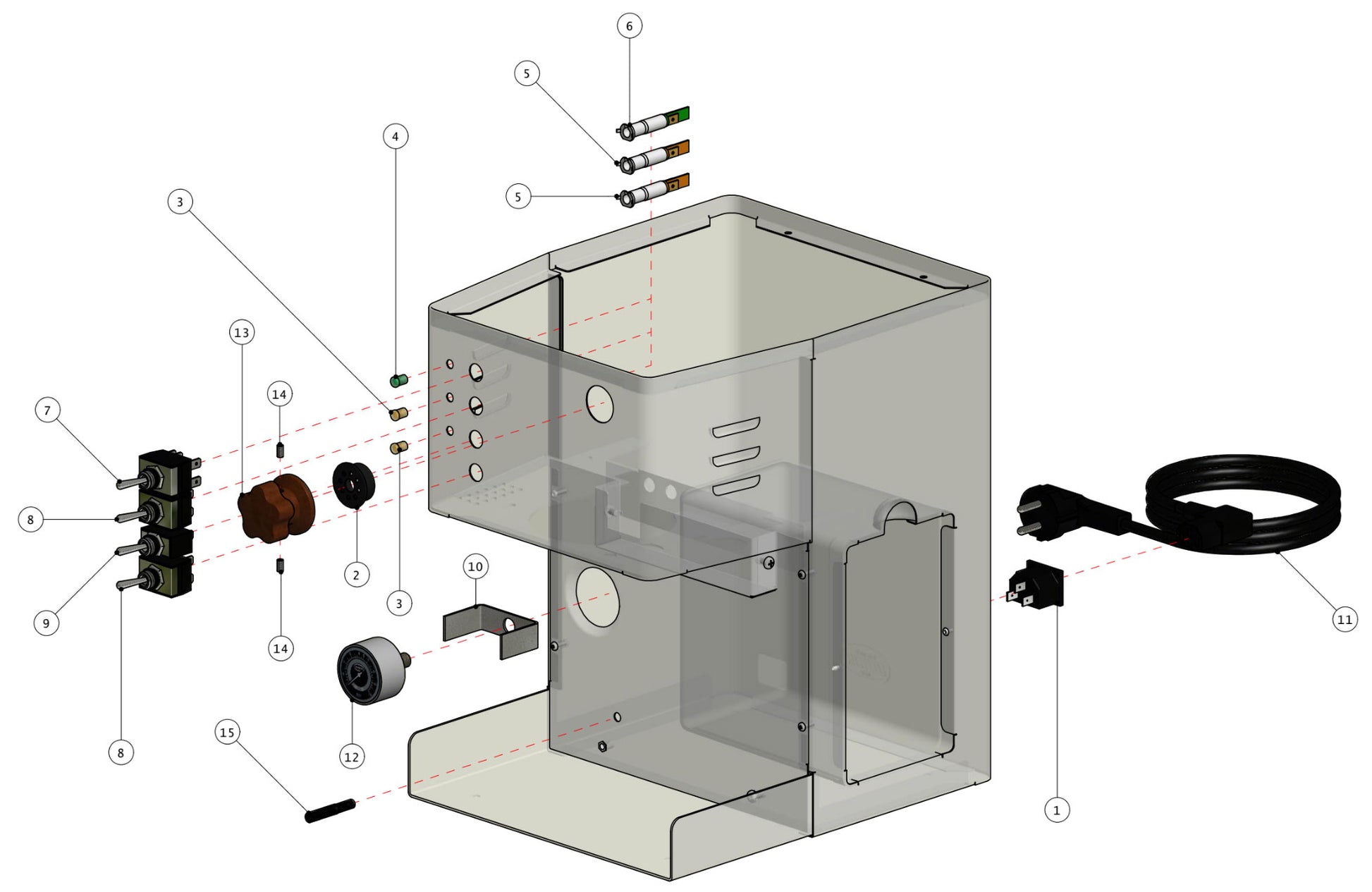 Quick Mill Pippa Part Diagram: 04100-2