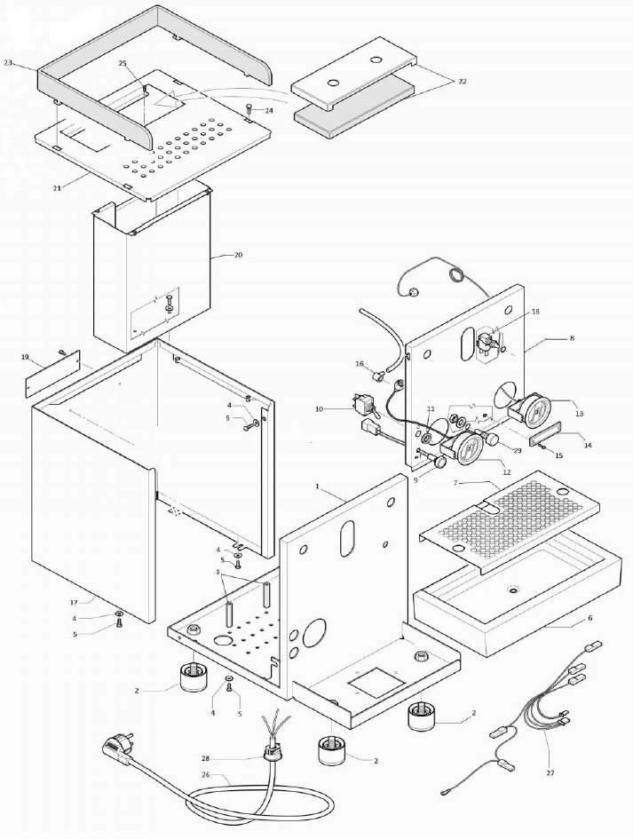 Rocket Espresso Cellini Plus V2 Part Diagram RECELPLUSV2 – Whole Latte Love