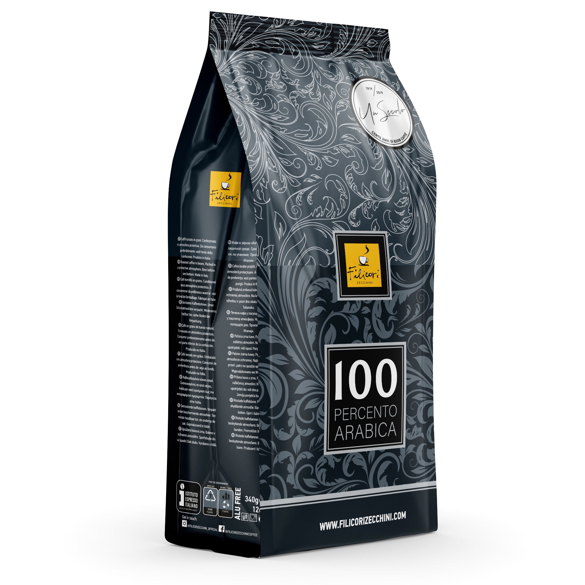 Filicori Zecchini 100 Percento Arabica Whole Bean - 12oz – Whole Latte Love