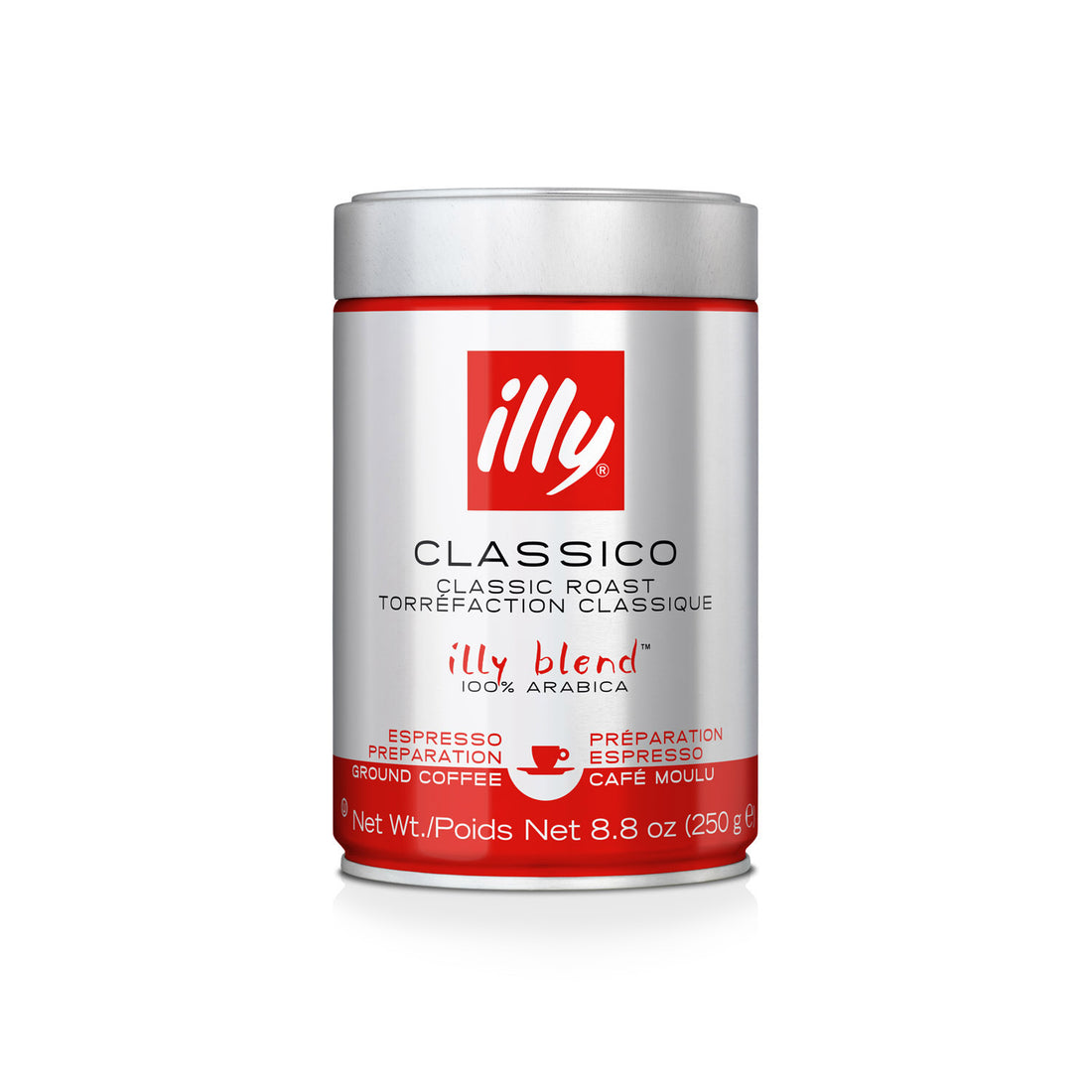 Illy Illy Blend Coffee, 100% Arabica, Ground, Classic Roast, Classico - 8.8 oz
