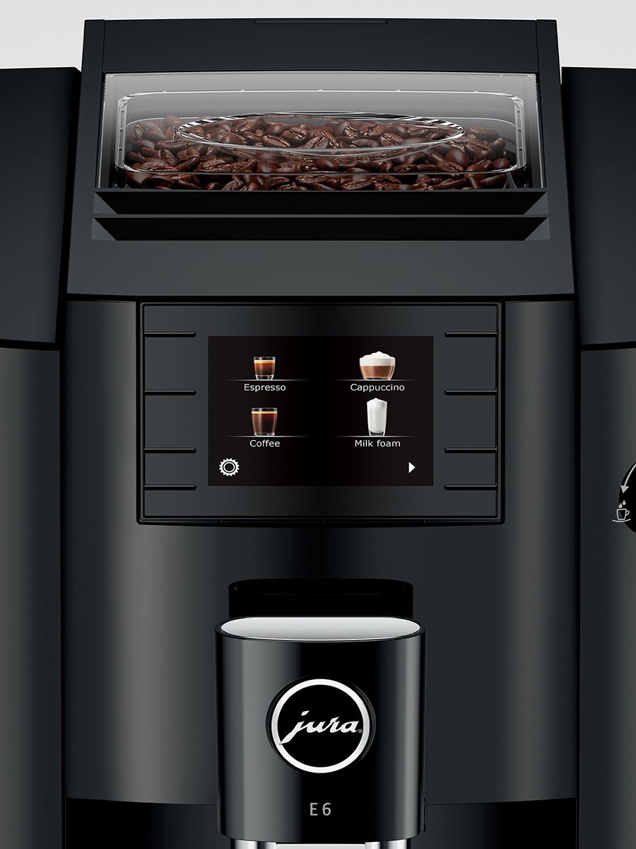 JURA E6 Automatic Espresso Machine in Piano Black (NAA) – Whole 