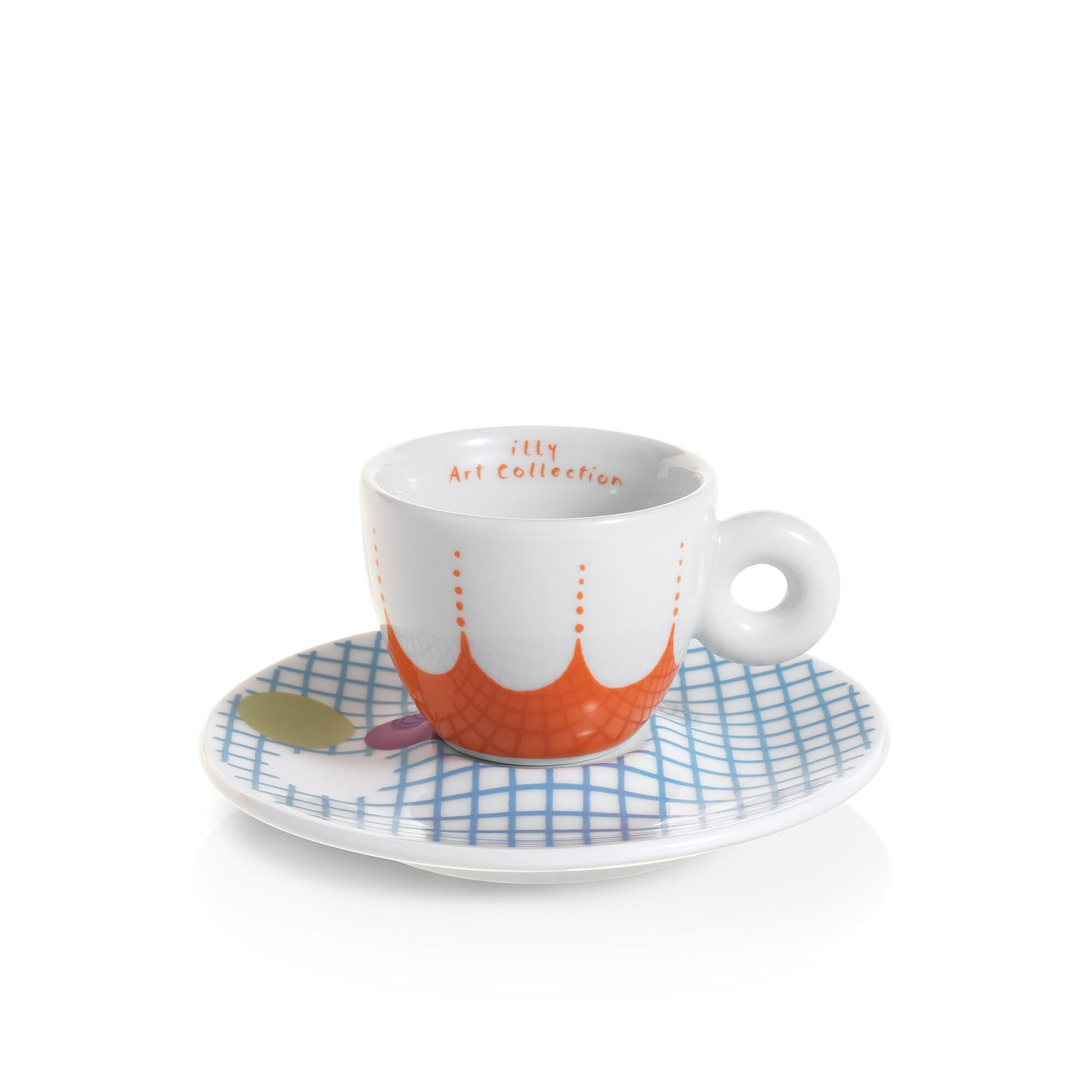 illy 2 Oz Espresso Cup & Saucer Sets, 4 Total