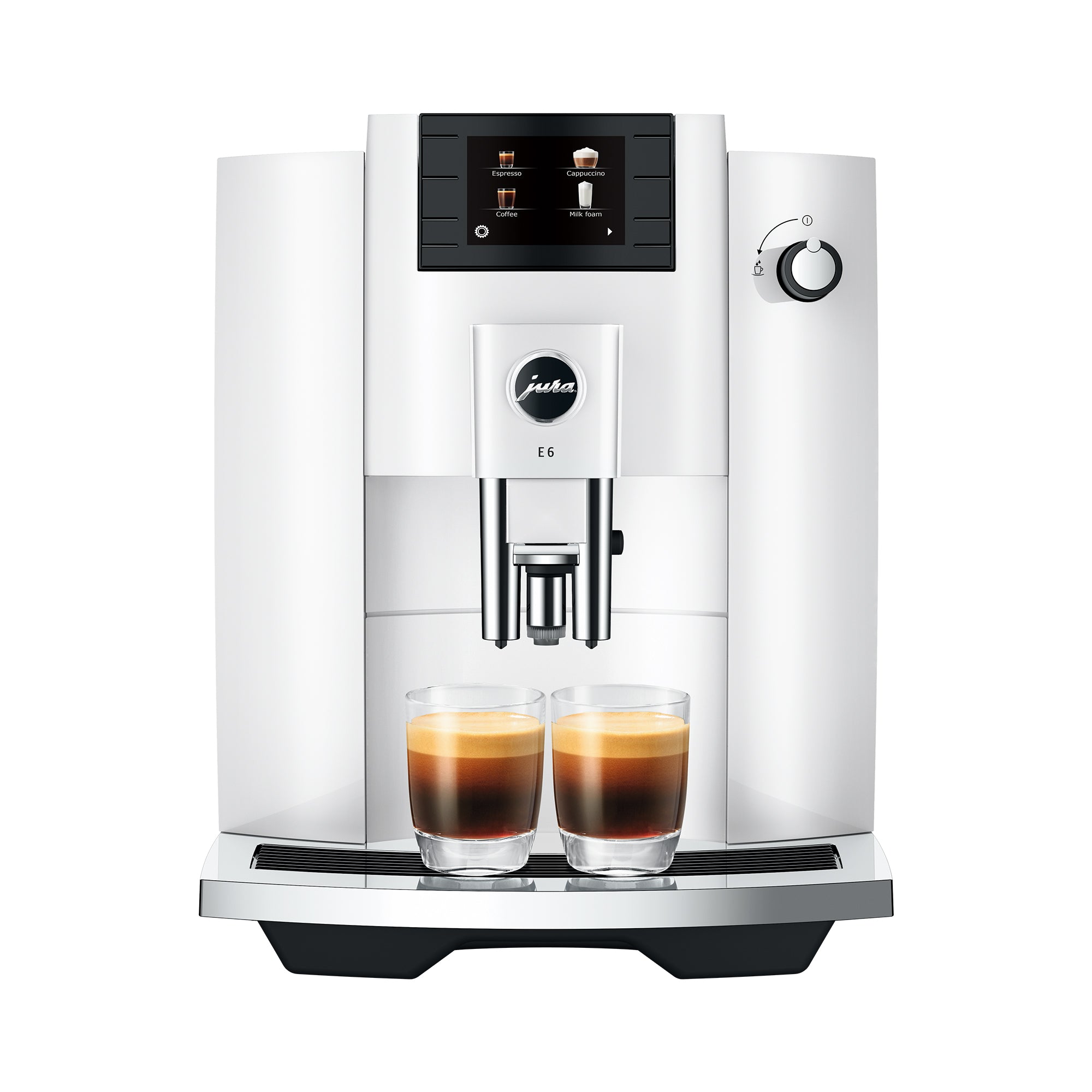 JURA E6 Automatic Espresso Whole – Latte Love Machine (NAA) Piano White in