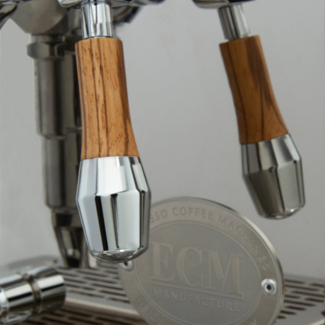 ECM Synchronika Espresso Machine - Anthracite with Zebra Wood Accents