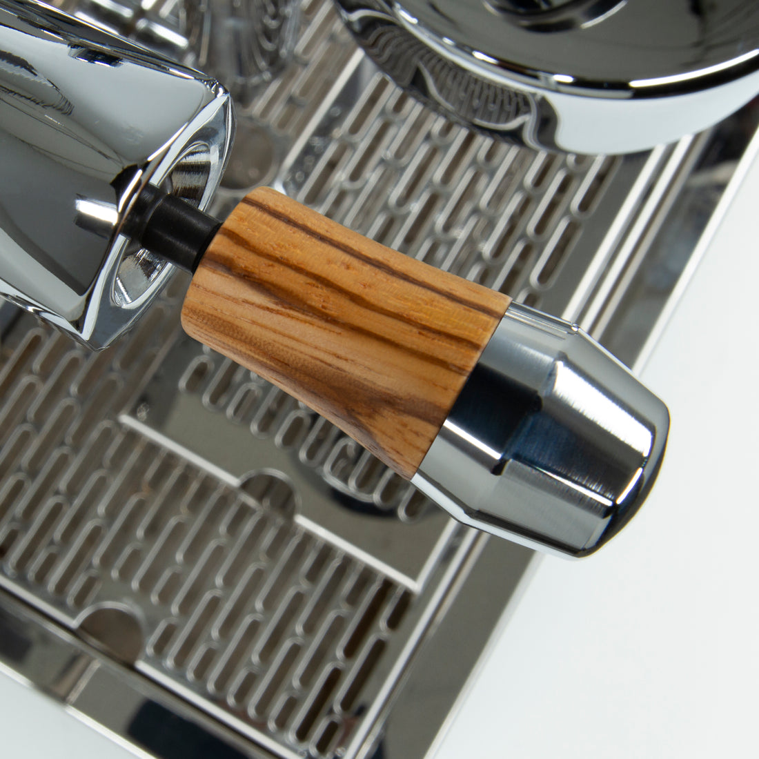 ECM Synchronika Espresso Machine - Anthracite with Zebra Wood Accents