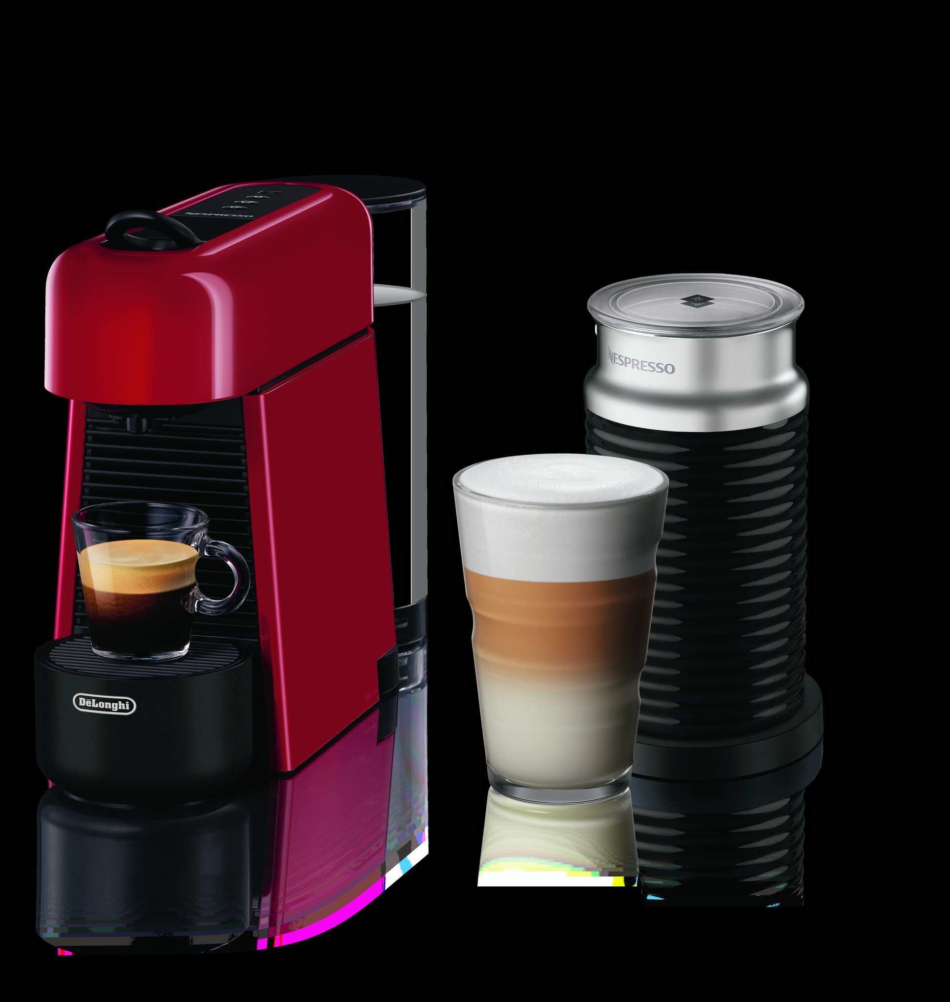 Nespresso Essenza Plus Espresso Machine by DeLonghi with Aeroccino - R –  Whole Latte Love