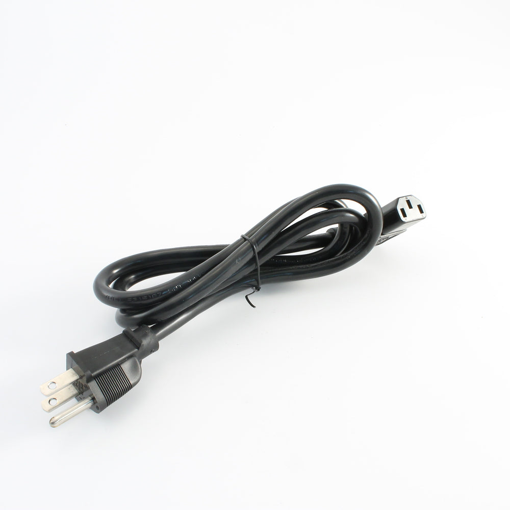 Black 3-prong Power Cord 4 Feet Long