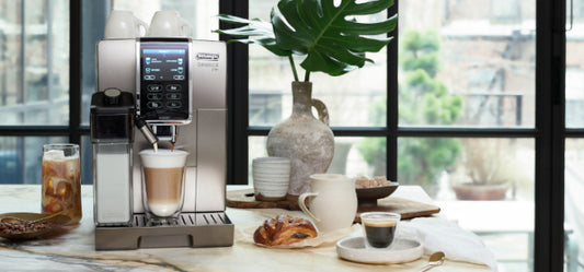 De'Longhi Dinamica Plus Fully Automatic Espresso Machine & Coffee Maker in  Titanium
