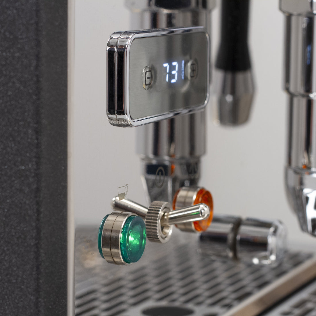 ECM Synchronika Espresso Machine - Anthracite with Zebra Wood Accents