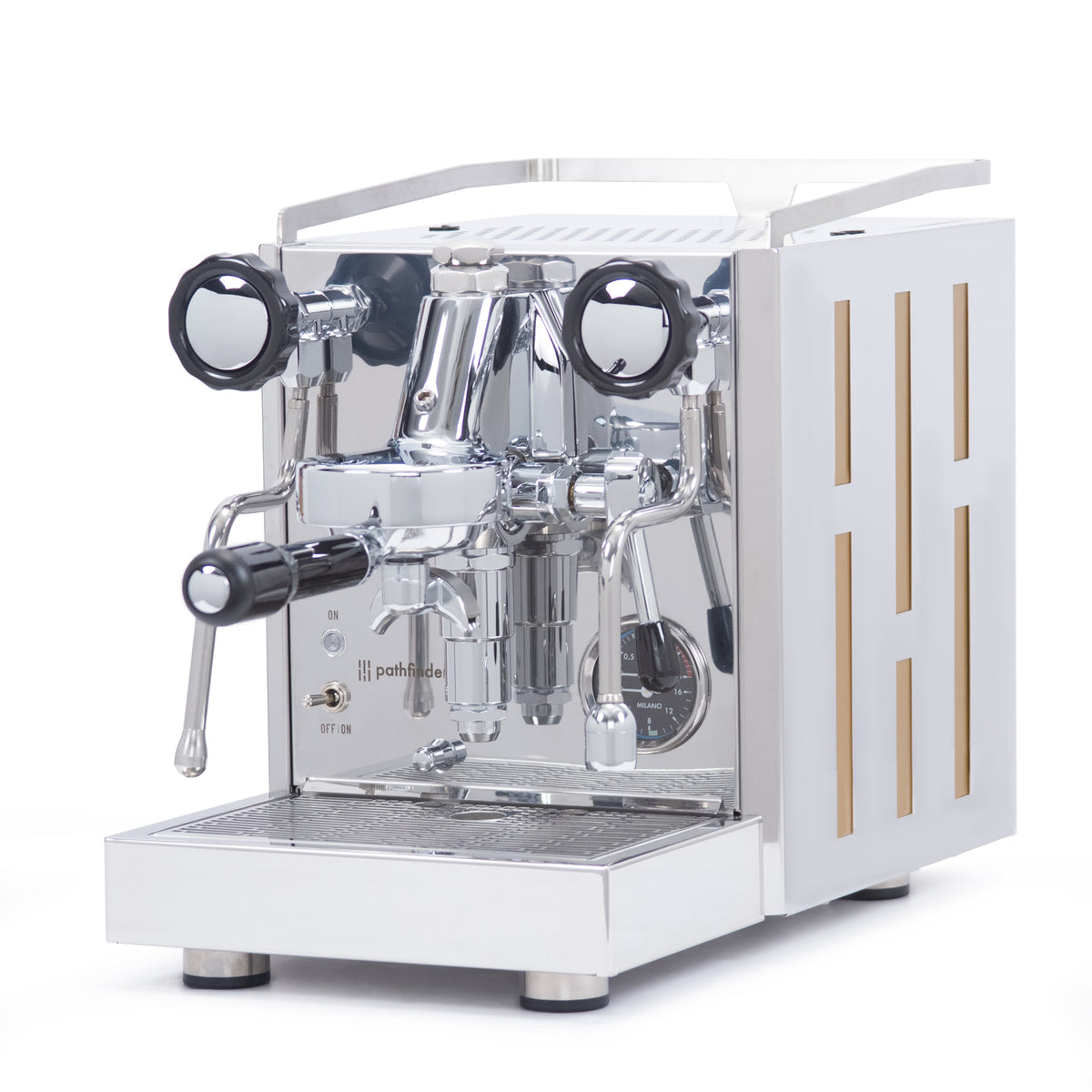 Pathfinder Heat Exchanger Espresso Machine - Gold Panels – Whole Latte Love