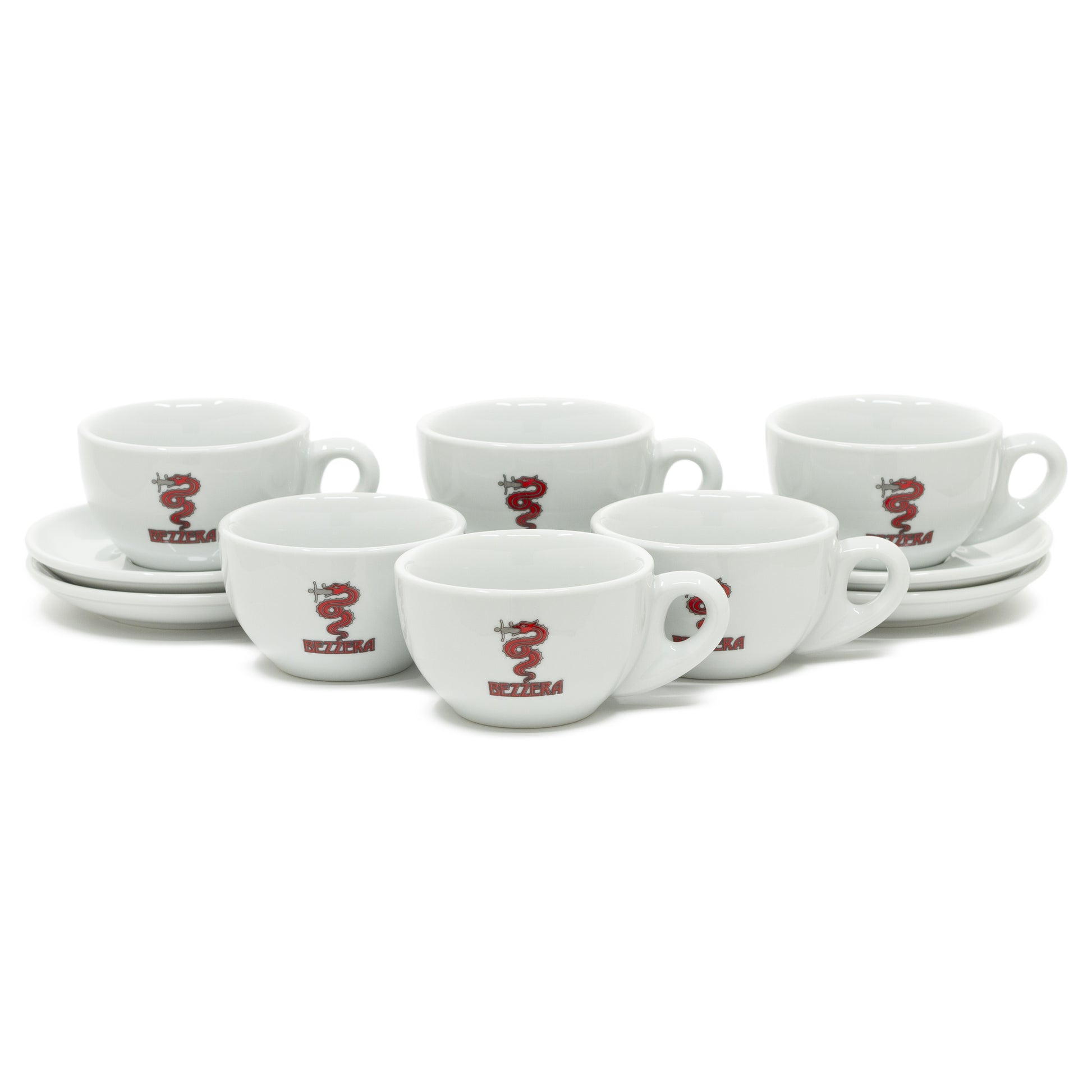 Cappuccino cups set of 4 6oz - Thick-walled stoneware cappuccino cup set  for