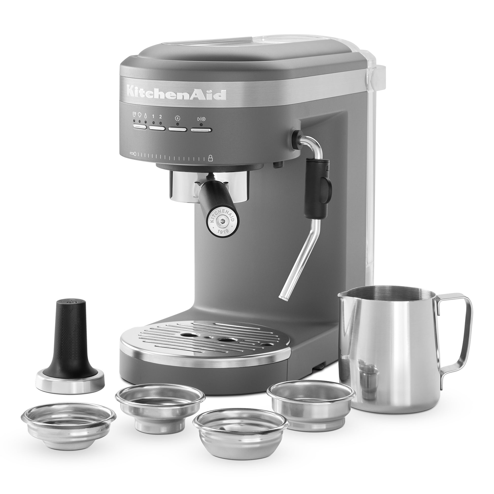 Artisan electric coffee grinder, Charcoal Gray color