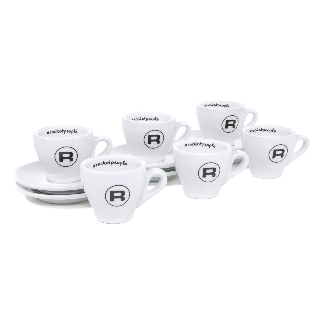 Rocket Espresso 6 Piece Cappuccino Cup and Saucer Set - White – Whole Latte  Love
