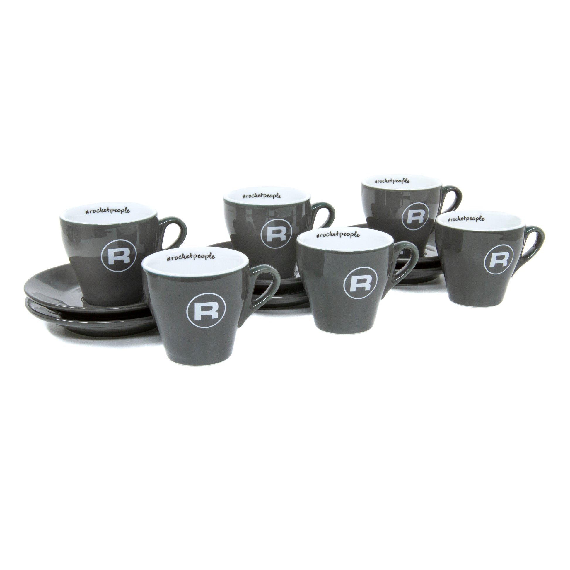 Rocket Espresso 6 Piece Espresso Cup and Saucer Set - White – Whole Latte  Love