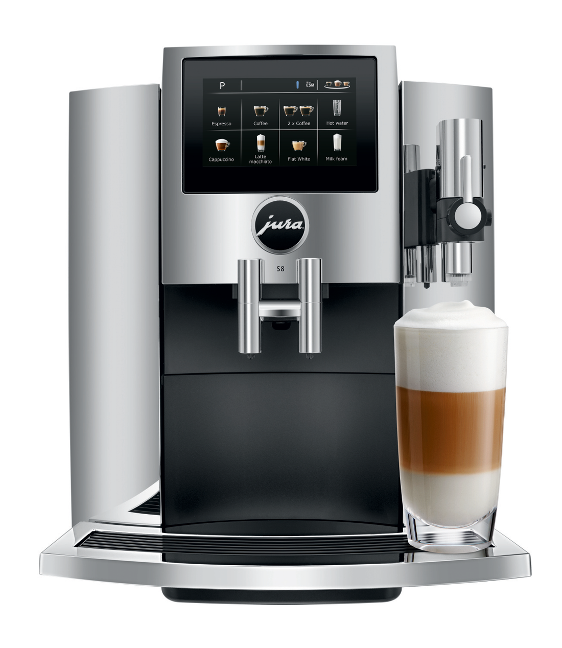 Jura D6 Coffee Machine with Descaling Liquid and 2 Cup and Saucer